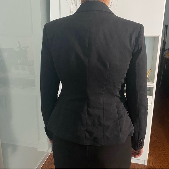 Jacob Dark Grey Blazer with Pin Stripes Size 0 - Picture 5 of 7